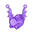 Dragon Heart Pendant.stl Dragon heart Pendant