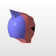 back.png power rangers mmpr red ranger bat in the sun helmet stl file