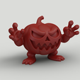 SimLab887.png Halloween Pumpkin Monster Figurine - Spooky Decor Model