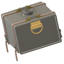 Square-Fuel-Cell-over-hanging-Straps.png 1/35 scale square fuel cells that are commonly found on early KV-1 and KV-2 tanks.