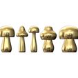 Mushroom-shapes-09.jpg Mushroom peg doll decor shapes 3D print model