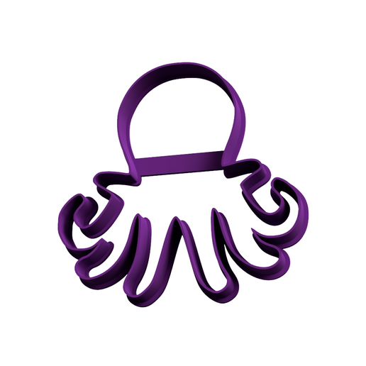octopus cookie cutter cutting 3D model