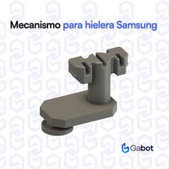 Hielera-Samsung.png Samsung mobile ice maker lever arm replacement part separated into 3 parts so it prints without supports