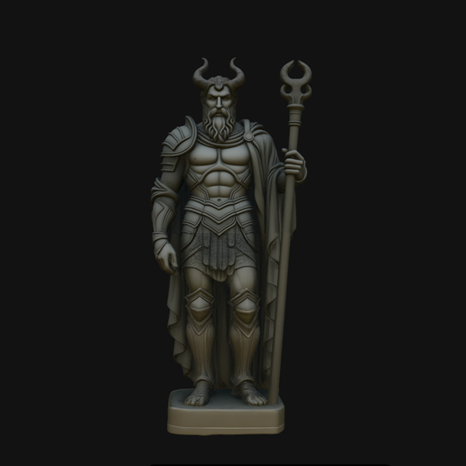Hades King of the Underworld Statue (Design 4) - 3D Print Model
