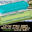 1-UNW-P90-OPEN-and-SOLID-MAG-NW64.jpg UNW P90 68 cal 28 roundball OPEN and SOLID NW64 wide MAG combo set