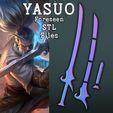 yasuo-foreseen.jpg Foreseen Yasuo / Yasuo of Prophecy Katana Cosplay Accessories STL
