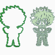 DDFGFDGDFH.png STL file DEKU 2 MIDORIYA COOKIE CUTTER - MY HERO ACADEMY /BOKU NO HERO / ANIME COOKIE CUTTER・Model to download and 3D print