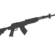 sks-semi-automatic-rifle.png OBJ file sks semi-automatic rifle・3D printing model to download