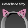 HeadphoneKitty2.jpg Archivo STL HeadPhone Kitty・Plan de impresora 3D para descargar