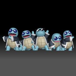 Pokemon-Squirtle-Squad.jpg Файл STL 3D модель для печати Pokemon Squirtle Squad・Шаблон для 3D-печати для загрузки