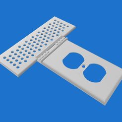 Image.jpg STL file 3D Foldable Hinged Outlet Shelf・Template to download and 3D print, alexaldridge