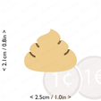 poop~1in-cm-inch-cookie.png Poop Cookie Cutter 1in / 2.5cm