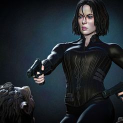 SeleneFaceMain.jpg Archivo OBJ Selene contra Lycan・Diseño para descargar y imprimir en 3D