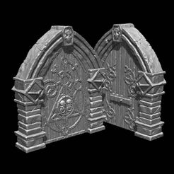 Necro_Double_Doors_Thumbnail_V1c.jpg Necromancer Double Doors - dungeon terrain - LegendGames