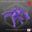 Drone-Render-10-1-25.png Alien Alliance Bugger Swarm - 30mm STL Pack