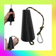 3.png OCR Ninja grip training 130mm hold 13cm/5,1" roller - armlifting gripbro - file for 3D printing - 3D STL Model Climbing Cone Hanging Hold