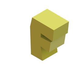F3.JPG Бесплатный STL файл Letter F・Шаблон для загрузки и 3D-печати