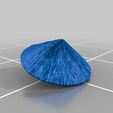 rice_hat_high_poly.png Asian style rice hat - Remix