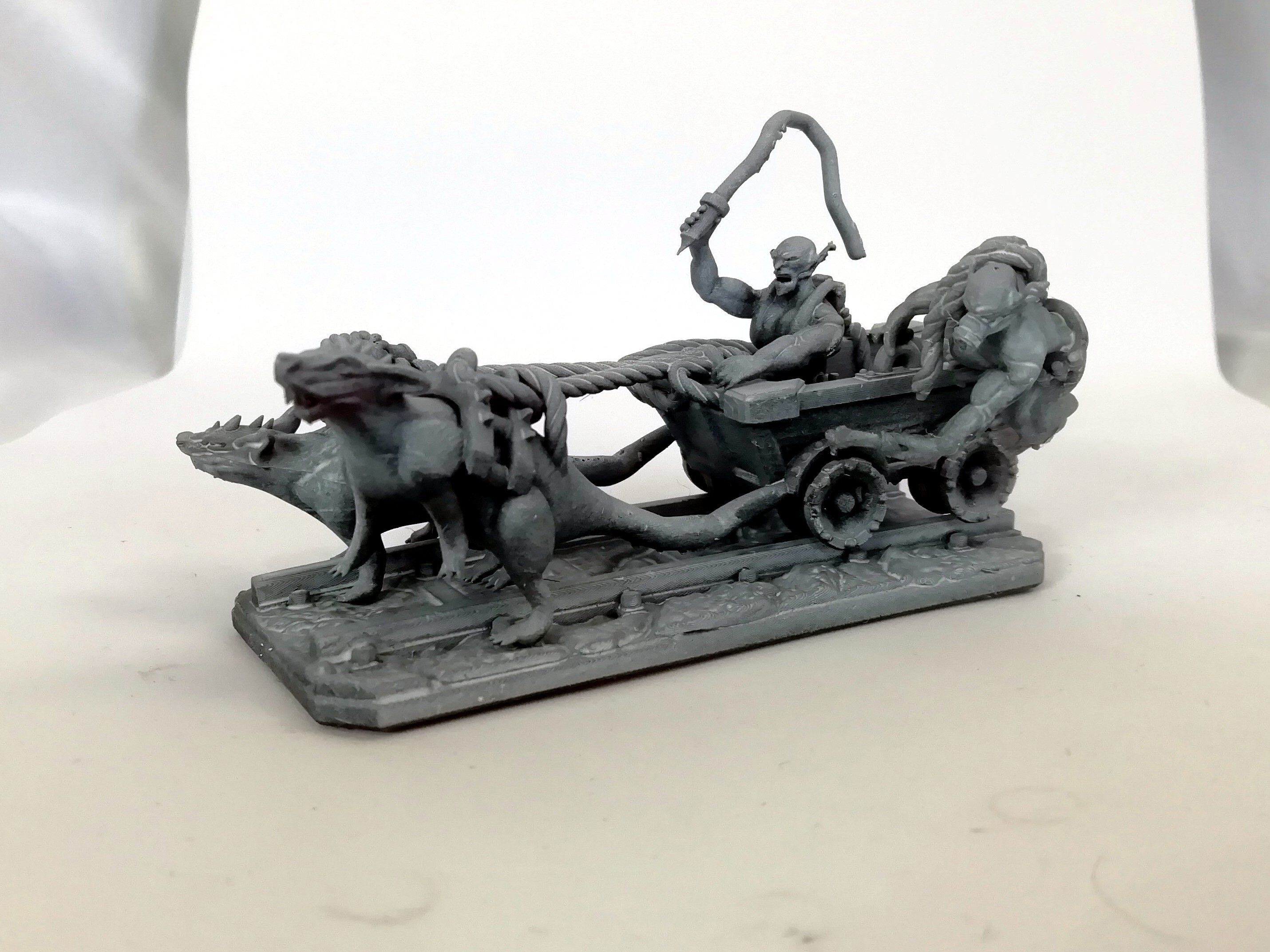 Goblin mine cart riders (6).jpg Download STL file Goblin mine cart riders with rat mounts • 3D printing template, MysticPigeonGaming