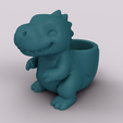03850.png Cute T-Rex Dinosaur Planter Organizer