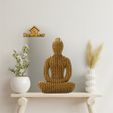 knitted-buddha-1.jpg Knitted Buddha : yoga statue