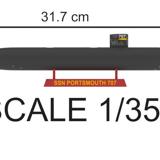 14.jpg Субмарина USS Portsmouth SSN-707 - 1/350 Высокое качество