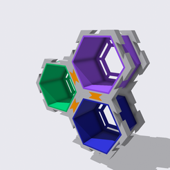 HexStorageSmall.png Free STL file Hexagon Storage - Small・3D printable model to download