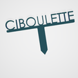 Ciboulette.PNG LABEL PANEL FOR VEGETABLE AND AROMATIC GARDEN