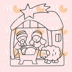 6.png CHRISTMAS CRIB CUTTER AND STAMP - CUTTER COOKIES