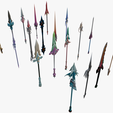 12.png 20 STYLIZED SPEAR MODELS PACK 1 - LOW POLY