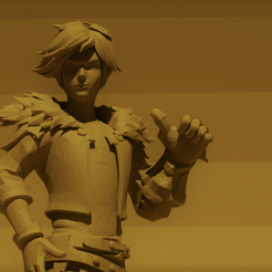 ezreal2.png Free STL file Ezreal with stand and LoL logo・3D print design to download