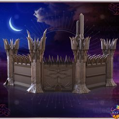 GM_NecroLord_RENDER.jpg STL file Modular Necrotic Game Master Screen - SUPPORT FREE!・3D printing design to download
