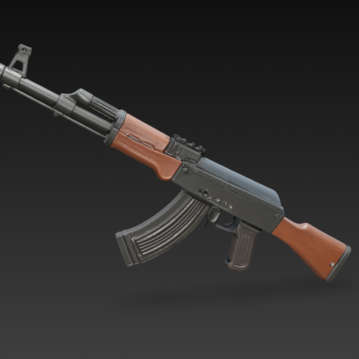 AK47 STL OBJ