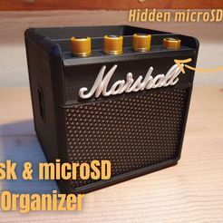 Desk-microSD-Organizer.jpg STL file AMP Desk & micro SD Organizer・3D printable model to download