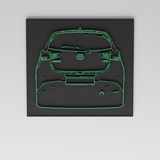 🚗 Mazda Silhouette Outline Wall Art 3D Picture Frame Pack・ STL File for ...