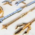 weaponslibra4.jpg Libra Gold Saint weapons from Saint Seiya 3D print model