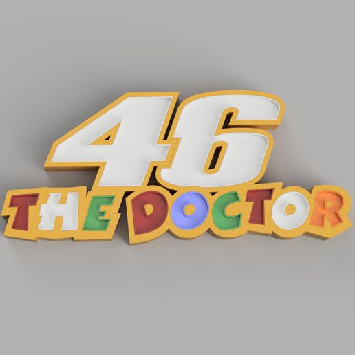 NAMELED 46 THE DOCTOR (ROSSI) - LED LAMP WITH NAME 3D model