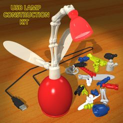 USBConstructionKit.jpg Free STL file Dragon Fly Lamp・3D print model to download
