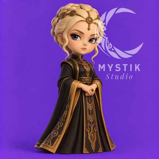 Princess Irulan Dune Chibi 3D Printable STL | House Corrino Royal Fan Art