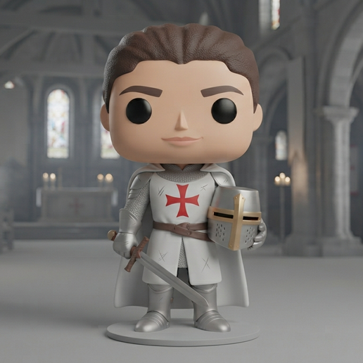 Funko-Terry the Templar Knight - Funko Style 3D Printable Model