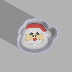 Santa-1.png Archivo STL Molde Bomba de Baño Papá Noel・Design para impresora 3D para descargar