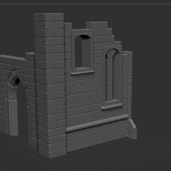 5.PNG Archivo STL gratis iglesia en ruinas・Modelo para descargar y imprimir en 3D