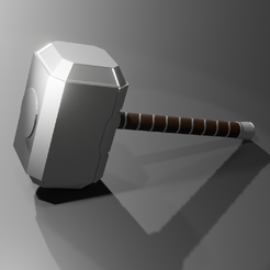 T1.png Free 3D file Mjolnir / Thor's Hammer / Hammer of Thor・Template to download and 3D print