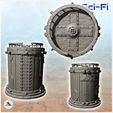 3.jpg Round storage silo with reinforced wooden access ladder (12) - Future Sci-Fi SF Zombie plague Post apocalyptique Terrain Tabletop Scifi