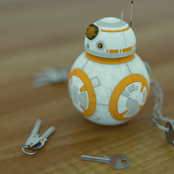 ThePrint3DBoy_BB8_Keychain0002.png Free 3D file Star Wars - BB8 Keychain・3D print design to download