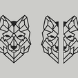 Capture 3.PNG Wall sculpture of wolf face 2D