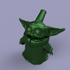 Baby_yoda_adaptador_Cachimba.png STL file Baby Yoda hookah mouthpiece mouth tip Adaptador cachimba・3D print design to download, onasiis