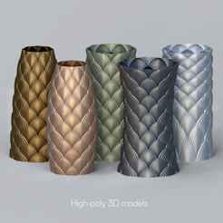 All_Renders_3.png Archivo STL gratuito Niedwica Shell Vase Set | Florero impresión 3D | Modelo 3D | Archivos STL | Decoración del hogar | Jarrones 3D | Jarrones modernos | Florero de suelo | Impresión 3D | Modo jarrón | Colección de jarrones STL・Idea de impresión 3D para descargar