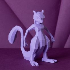 pokemon-low-poly022.jpg Mewtwo Low-poly Pokemon