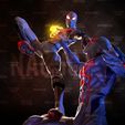 3.jpg Fan art Spiderverse - Spiderman Miles Morales vs Spiderman 2099 - statue